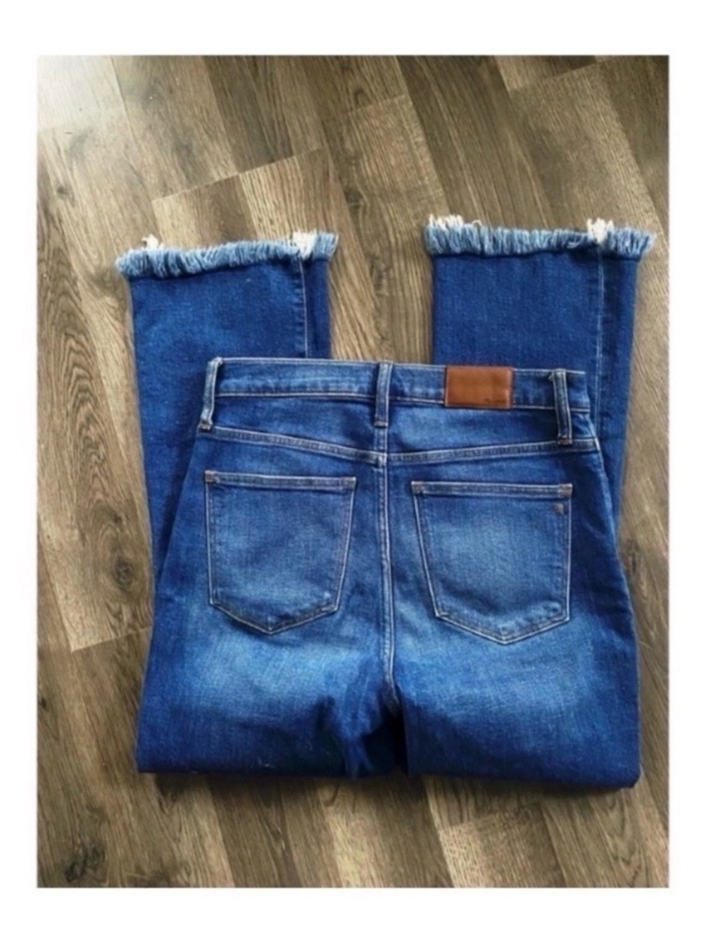 MADEWELL FRINGE CROP FLARE JEANS - Picture 7 of 9